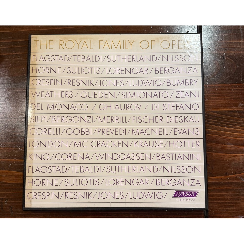 The Royal Family of Opera London Records 3 LP Box Set RFO-S-1 Booklet Vinyl